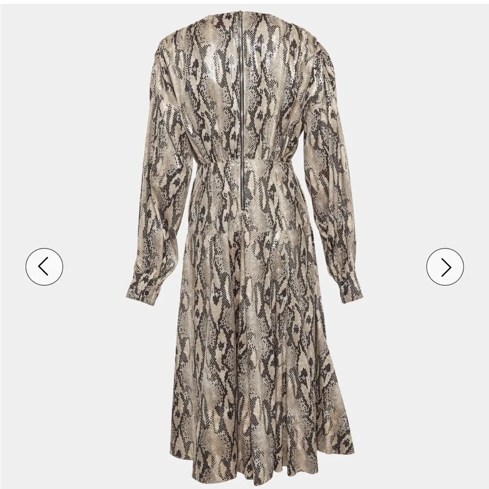 MSGM Brown Python-Print Midi Dress – Size 46 (IT) – NWT - Picture 2 of 9